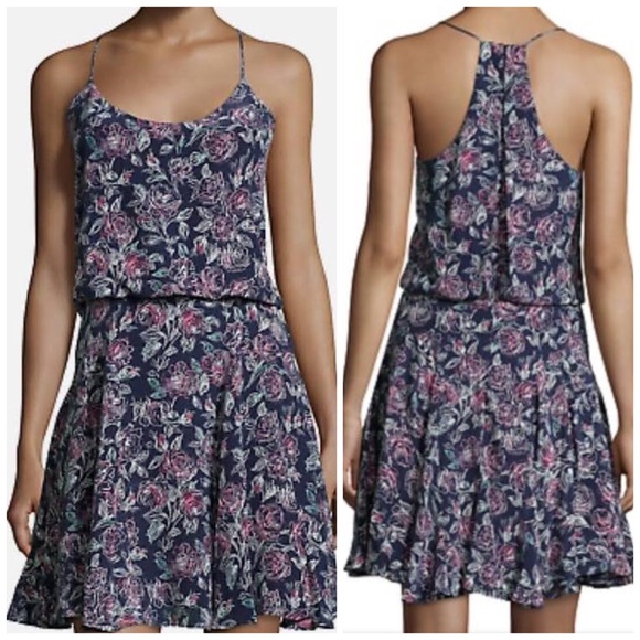 Joie Silk Floral Pattern Printed Sleeveless Dress - Picture 2 of 10